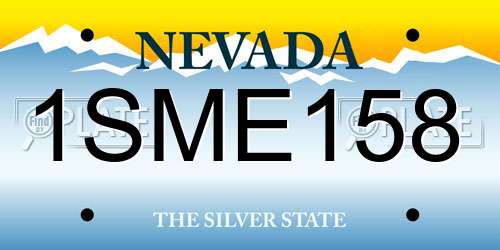 1SME158 Nevada License Plate