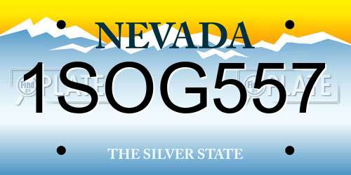 1SOG557 Nevada License Plate
