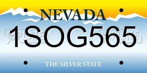 1SOG565 Nevada License Plate