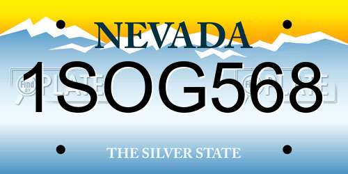 1SOG568 Nevada License Plate