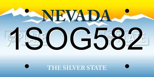 1SOG582 Nevada License Plate