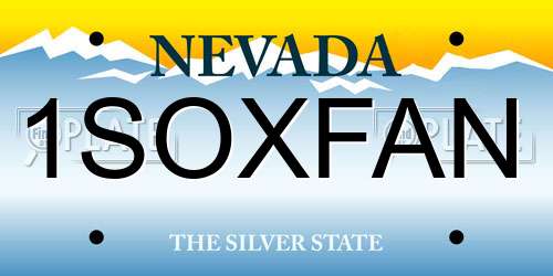 1SOXFAN Nevada License Plate