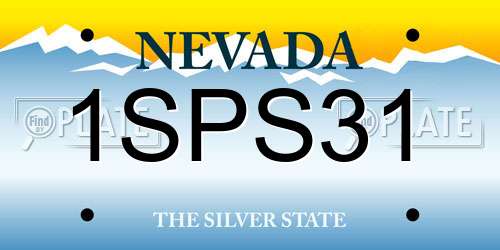 1SPS31 Nevada License Plate