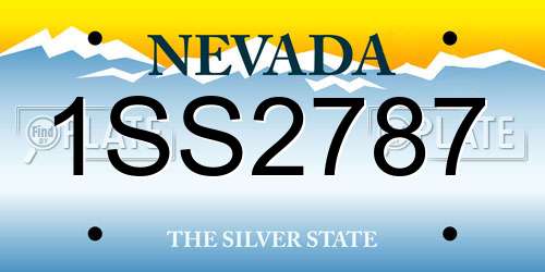 1SS2787 Nevada License Plate