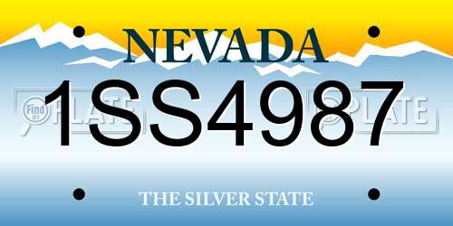 1SS4987 Nevada License Plate