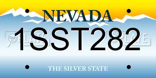 1SST282 Nevada License Plate