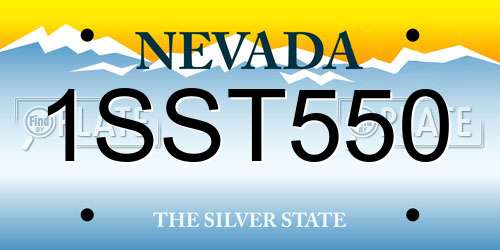1SST550 Nevada License Plate