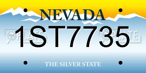 1ST7735 Nevada License Plate