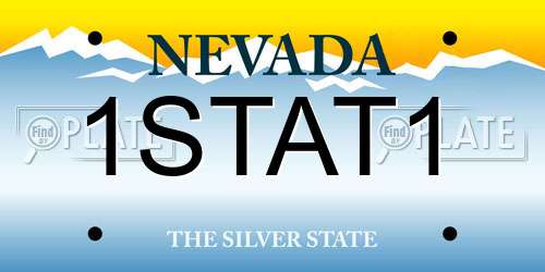 1STAT1 Nevada License Plate