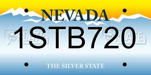 1STB720 Nevada License Plate