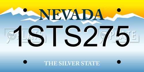 1STS275 Nevada License Plate