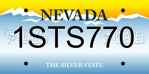 1STS770 Nevada License Plate