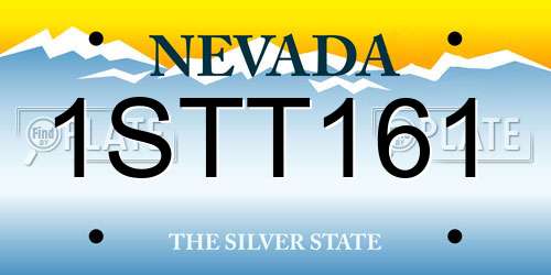 1STT161 Nevada License Plate