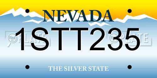 1STT235 Nevada License Plate