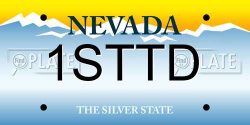 1STTD Nevada License Plate