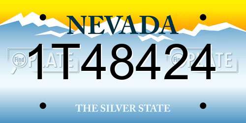 1T48424 Nevada License Plate