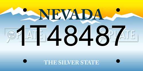 1T48487 Nevada License Plate