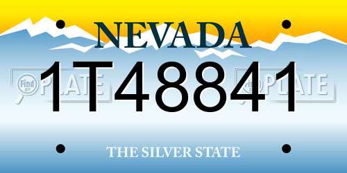 1T48841 Nevada License Plate