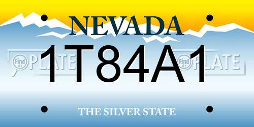 1T84A1 Nevada License Plate