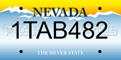 1TAB482 Nevada License Plate