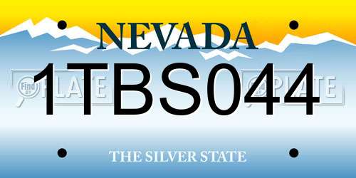 1TBS044 Nevada License Plate