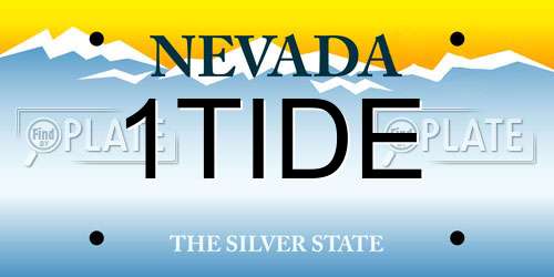1TIDE Nevada License Plate