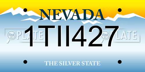 1TII427 Nevada License Plate