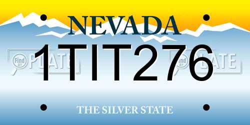 1TIT276 Nevada License Plate