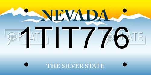 1TIT776 Nevada License Plate