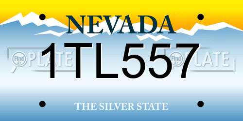 1TL557 Nevada License Plate
