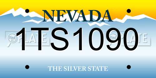 1TS1090 Nevada License Plate