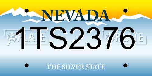 1TS2376 Nevada License Plate