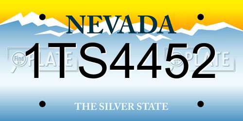 1TS4452 Nevada License Plate