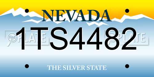 1TS4482 Nevada License Plate