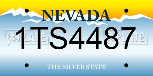 1TS4487 Nevada License Plate
