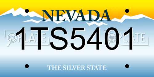 1TS5401 Nevada License Plate