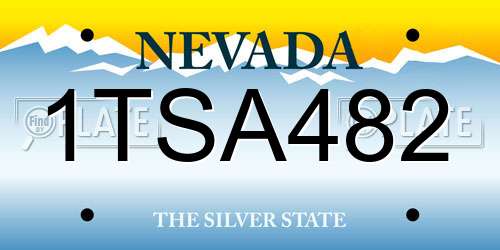 1TSA482 Nevada License Plate