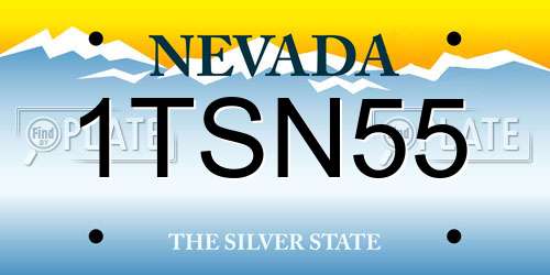 1TSN55 Nevada License Plate