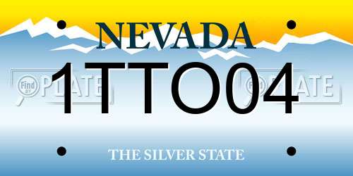 1TTO04 Nevada License Plate