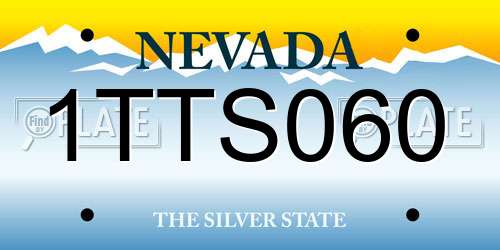 1TTS060 Nevada License Plate