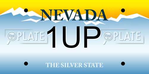 1UP Nevada License Plate