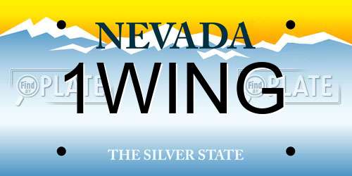 1WING Nevada License Plate
