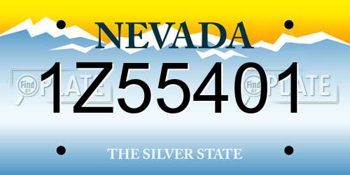 1Z55401 Nevada License Plate
