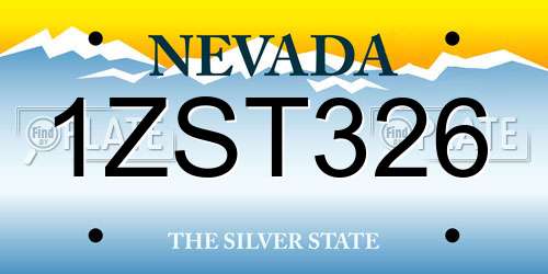 1ZST326 Nevada License Plate