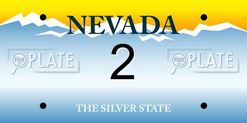 2 Nevada License Plate