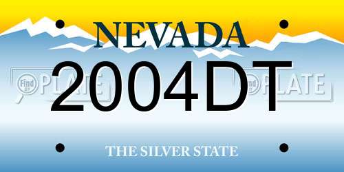 2004DT Nevada License Plate
