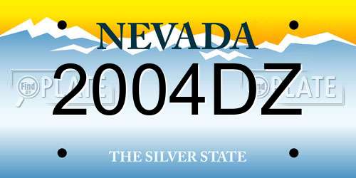 2004DZ Nevada License Plate