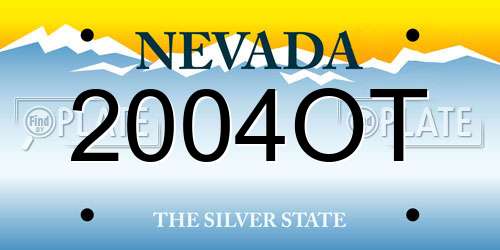 2004OT Nevada License Plate