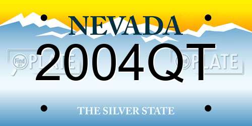 2004QT Nevada License Plate
