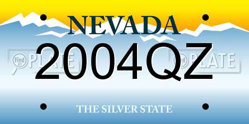 2004QZ Nevada License Plate